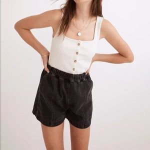 NWT Madewell Denim Easy Pull-on Shorts in Lunar Wash (Tencel™ denim edition)
